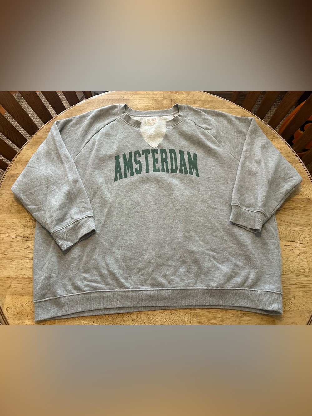 Oversized Amsterdam Graphic Crewneck Sweatshirt Warm & Cozy